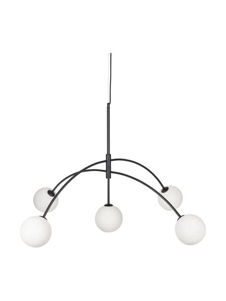 Lampa wisząca ze szkła opalowego Heaven, Czarny, Ø 117 x W 70 cm