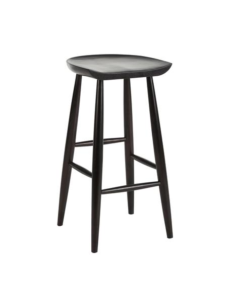 Taburete alto de madera de mango Nino, Marrón oscuro, Negro, An 40 x Al 78 cm