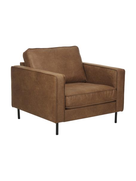 Kreslo z recyklovanej kože Hunter, Hnedá, Š 87 x H 95 cm