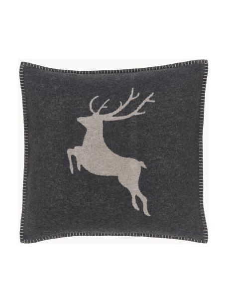 Housse de coussin 50x50 polaire gris motif renne Sylt, 85 % coton, 8 % viscose, 7 % polyacrylique

Le polaire est fait d'un tissu de coton épais à surface rugueuse. Les housses de coussin en polaire sont moelleuses, douces et agréablement chaudes, Anthracite, beige, larg. 50 x long. 50 cm