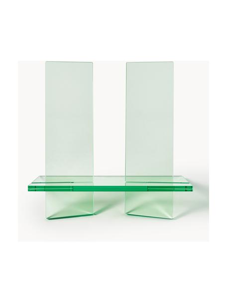 Boekenstandaard Crystal, B 36 x H 34 cm, Acrylglas, Lichtgroen, transparant, B 36 x H 34 cm