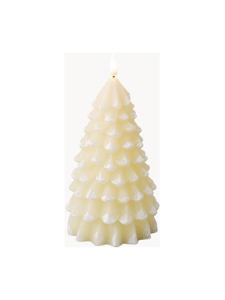 Bougie LED en cire Linda, Cire, Beige clair, blanc, Ø 10 x haut. 21 cm