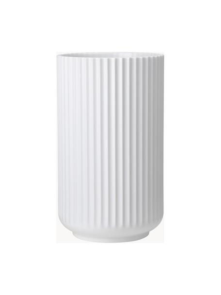 Porzellan-Vase Lyngby, H 25 cm, Porzellan, Weiß, Ø 15 x H 25 cm