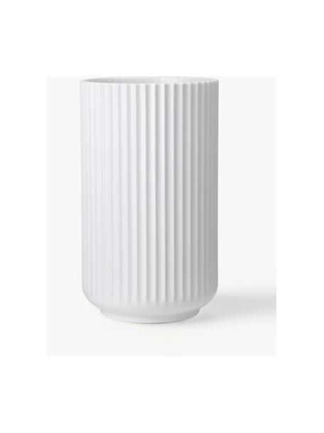 Vase en porcelaine Lyngby, haut. 25 cm, Porcelaine, Blanc, Ø 15 x haut. 25 cm