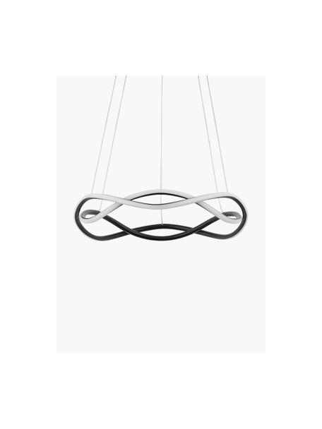 Stmievateľná závesná LED lampa Jinal, Čierna, Ø 45 x V 18 cm