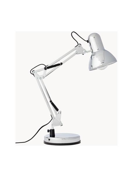 Grande lampe de bureau Henry, Argenté, larg. 16 x haut. 50 cm