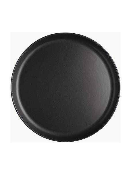 Speiseteller Nordic Kitchen, 4 Stück, Steinzeug, Schwarz, Ø 25 cm