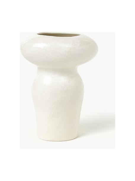 Vase Sakai, H 31 cm, Steinzeug, glasiert, Off White, B 23 x H 31 cm