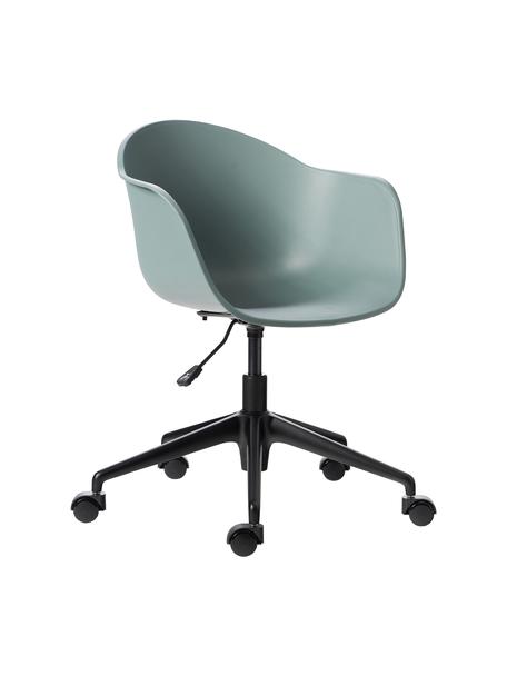 Schreibtischstuhl Claire, Sitzfläche: 65 % Polypropylen, 35 % G, Beine: Metall, pulverbeschichtet, Rollen: Kunststoff, Grün, B 66 x T 60 cm