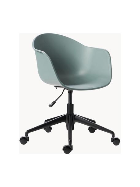 Krzesło biurowe Claire, Stelaż: metal malowany proszkowo, Szałwiowy zielony, S 66 x G 60 cm