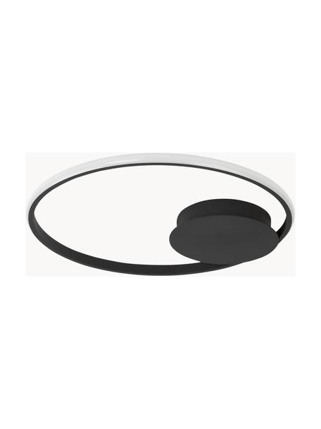 Plafón LED Fuline, Pantalla: metal, Anclaje: metal, Negro, Ø 50 x Al 5 cm