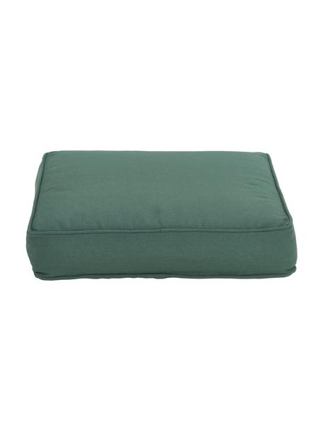 Hohes Baumwoll-Sitzkissen Zoey, Bezug: 100% Baumwolle, Dunkelgrün, B 40 x L 40 cm