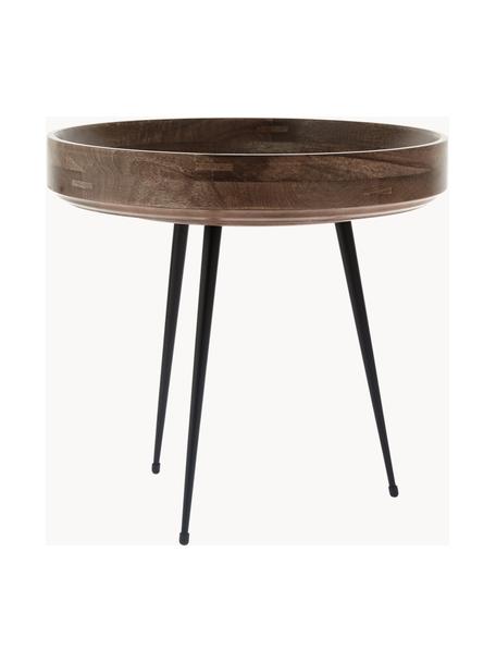 Okrúhly odkladací stolík z mangového dreva Bowl, Mangové drevo, s tmavým lakom, Ø 40, V 38 cm