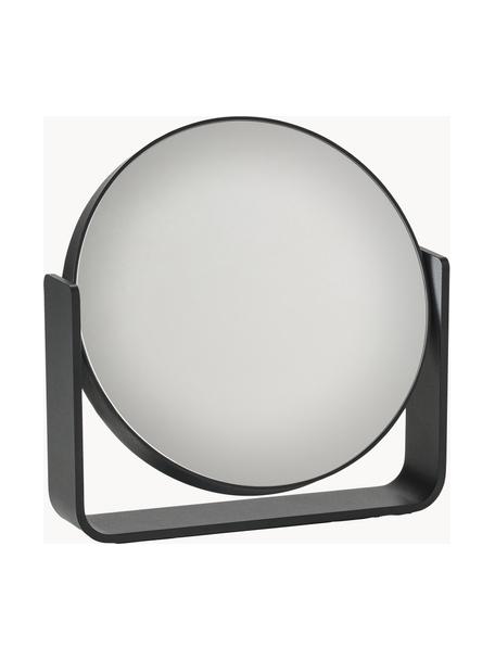 Miroir cosmétique rond avec effet grossissement Ume, Noir, larg. 19 x haut. 20 cm