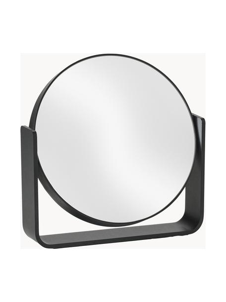 Miroir cosmétique rond avec effet grossissement Ume, Noir, larg. 19 x haut. 20 cm