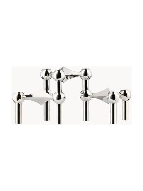 Set 3 candelabri Stoff Nagel, Metallo rivestito, Argentato, (1 pezzo) Ø 10 x Alt. 7 cm