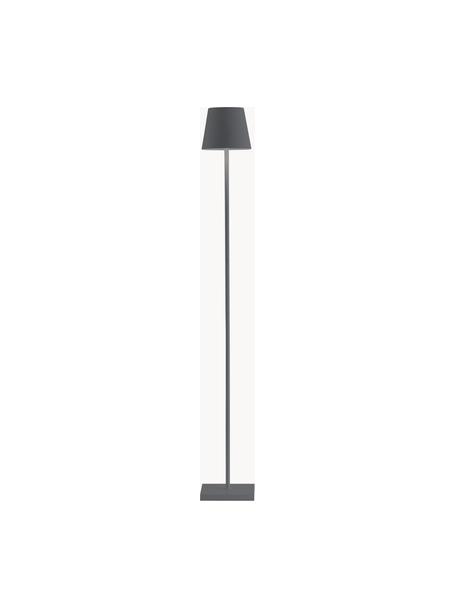 Kleine dimmbare LED-Stehlampe Poldina, höhenverstellbar, Dunkelgrau, matt, H 122 cm