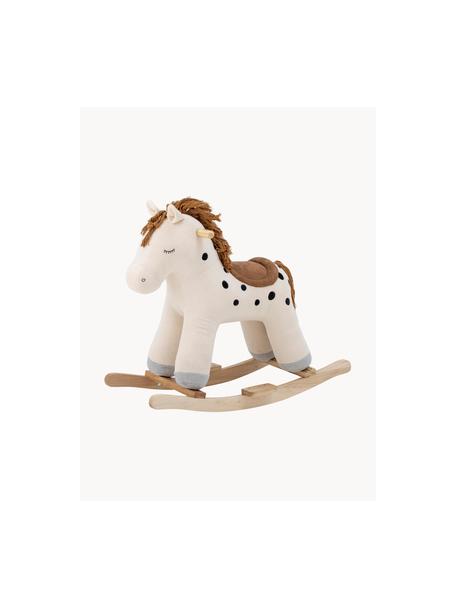 Cheval à bascule Merlen, Blanc crème, multicolore, larg. 70 x haut. 56 cm