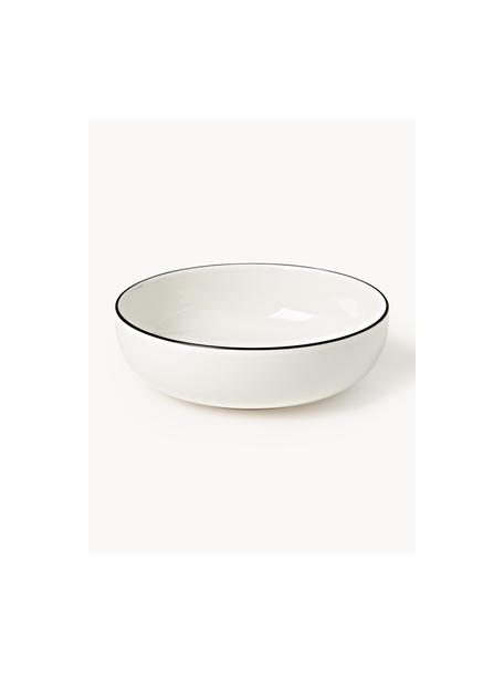 Malé porcelánové hluboké talíře Facile, 2 ks, Vysoce kvalitní tvrdý porcelán (cca 50 % kaolinu, 25 % křemene a 25 % živce), Tlumeně bílá, Ø 18 cm, V 6 cm