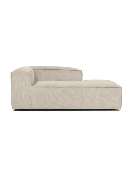 Diván sofá de pana Lennon, Tapizado: pana (92% poliéster, 8% p, Estructura: madera maciza, madera con, Patas: plástico, Pana beige, An 120 x F 180 cm, chaise longue izquierda