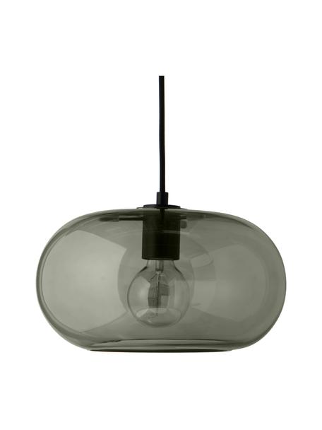 Design hanglamp Kobe, Lampenkap: mondgeblazen glas, Groen, transparant, Ø 30 x H 17 cm