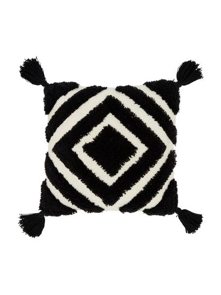 Poszewka na poduszkę Karina, 100% bawełna, Biały, beżowy, czarny, S 45 x D 45 cm