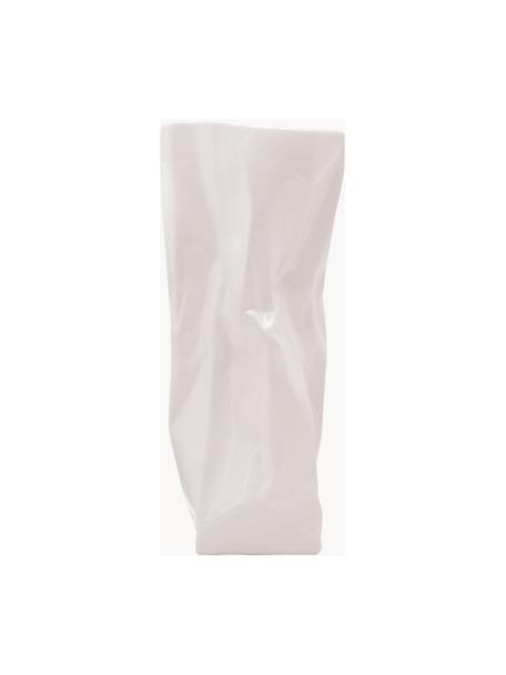 Vase design en porcelaine Adelaide, haut. 22 cm, Porcelaine, Blanc crème, larg. 10 x haut. 22 cm