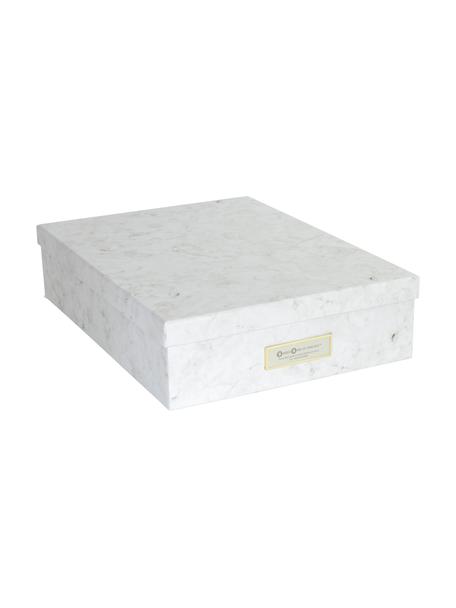 Caja Oskar, Caja: cartón laminado macizo (1, Blanco, veteado, An 26 x Al 9 cm