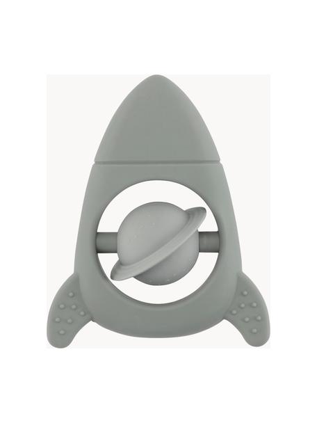 Mordedor de silicona Cohete, 100% silicona, Tonos grises claros, An 9 x L 11 cm