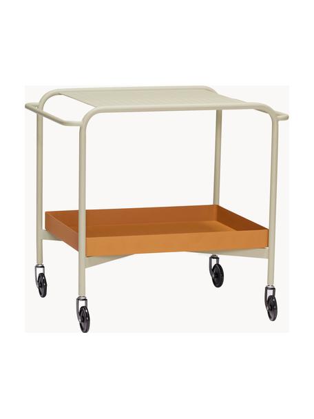 Metalen barcart Push, Gecoat staal, Lichtbruin, lichtbeige, B 64 x H 62 cm