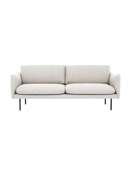 Sofa z metalowymi nogami Moby (2-osobowa), Tapicerka: poliester Dzięki tkaninie, Tapicerka: pianka na zawieszeniu spr, Stelaż: lite drewno sosnowe z cer, Nogi: metal malowany proszkowo, Beżowa tkanina, S 170 x G 95 cm