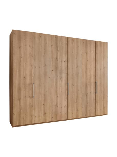 Drehtürenschrank Monaco, 6-türig, Korpus: Mitteldichte Holzfaserpla, Griffe: Metall, beschichtet, Holz, B 295 x H 216 cm