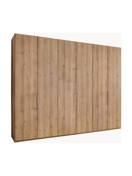 Drehtürenschrank Monaco, 6-türig, Korpus: Holzwerkstoff, foliert, Griffe: Metall, beschichtet, Holz, B 295 x H 216 cm