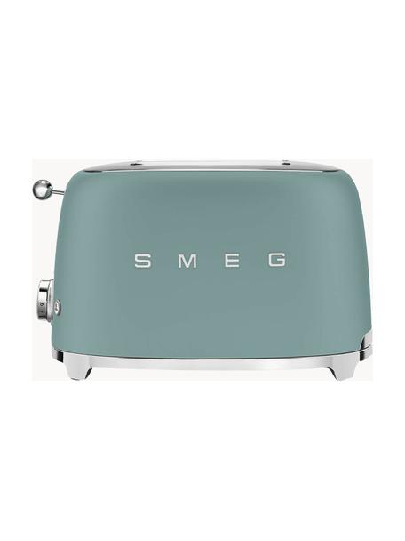 Kompakt Toaster 50's Style, Edelstahl, beschichtet, Petrol, matt, B 31 x T 20 cm
