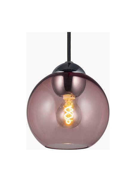 Lampa wisząca ze szkła Bubbles, różne rozmiary, Brudny różowy, odcienie srebrnego, Ø 14 x W 14 cm