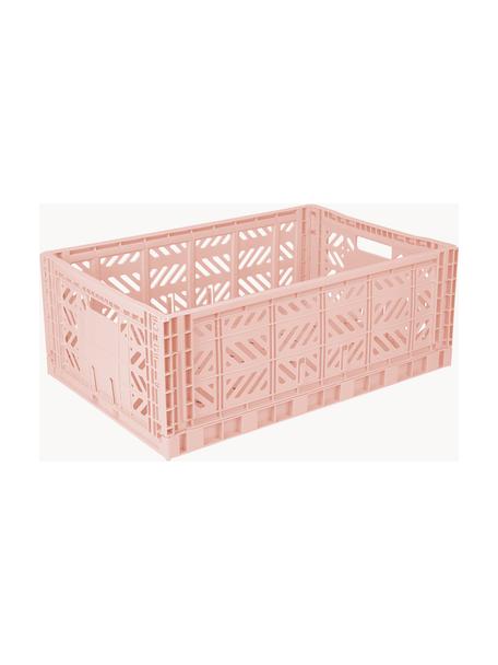 Caja plegable Maxi, 60 cm, Plástico, Rosa claro, An 60 x F 40 cm