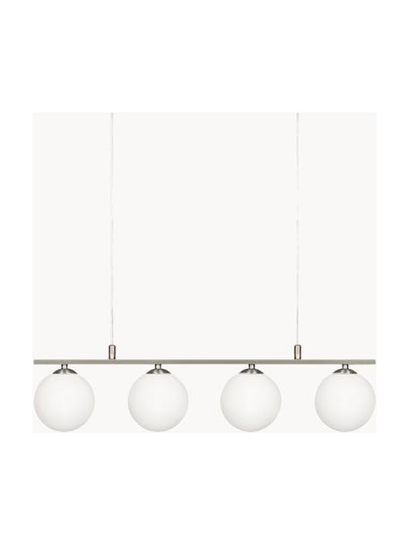 Hanglamp Quattro, Wit, zilverkleurig, B 66 x H 17 cm