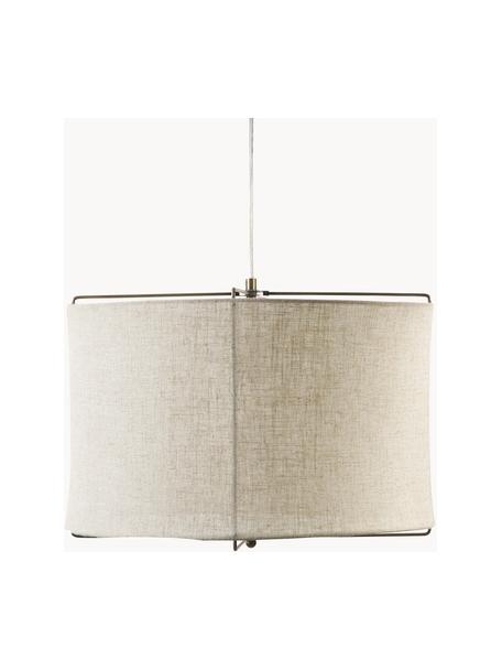 Lampa wisząca z lnu Clouds, Jasny beżowy, Ø 50 x W 29 cm