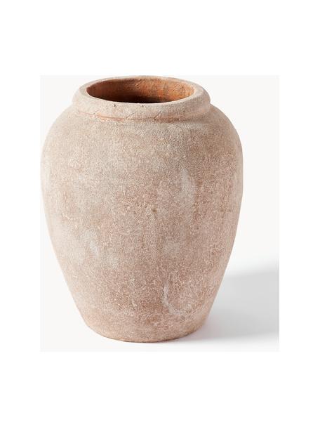Vaso grande da terra con finitura sabbiata Leana, alt. 50 cm, Terracotta, Terracotta, Ø 41 x Alt. 50 cm