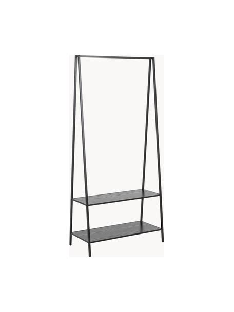 Metalen kapstok Seaford, Frame: gepoedercoat metaal, Zwart, B 77 x H 165 cm