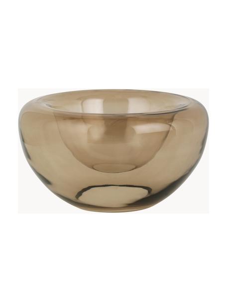 Mondgeblazen glazen decoratieve schaal Opal, Ø 25 cm, Mondgeblazen glas, Beige, transparant, Ø 25 x H 13 cm