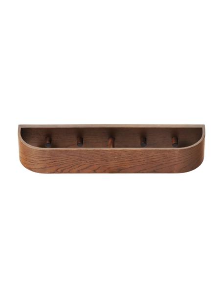 Appendiabiti in legno di quercia Epoch, Pannello di fibra a media densità (MDF), finitura in legno di quercia, Legno scuro, Larg. 50 x Alt. 8 cm