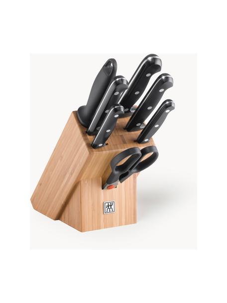 Bloc couteaux en bois de bambou Twin Chef, 8 élém., Bambou, noir, Lot de différentes tailles