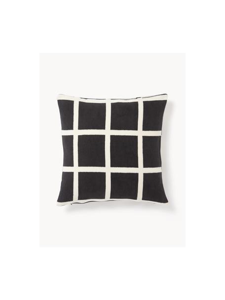 Housse de coussin 45x45 à motif carreaux Edison, 100 % coton

Le matériau est certifié STANDARD 100 OEKO-TEX®, 5726CIT, CITEVE, Noir, blanc crème, larg. 45 x long. 45 cm