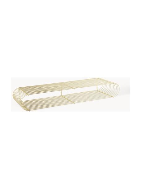 Estante de pared de metal Curva, 12 cm, Metal recubierto, Dorado, An 80 x Al 12 cm