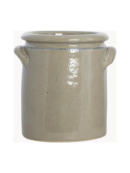 Blumentopf Pottery, H 15 cm, Weißer Ton, Hellbeige, Ø 13 x H 15 cm