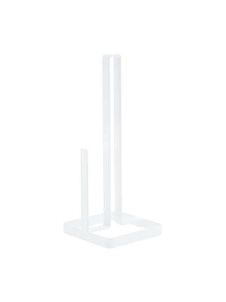 Portarotolo da cucina Tower, Acciaio rivestito, Bianco, Larg. 11 x Alt. 27 cm