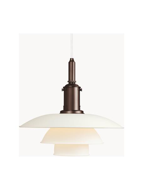 Hanglamp PH 3½-3, Lampenkap: gecoat aluminium, Wit, koper, Ø 33 x H 31 cm