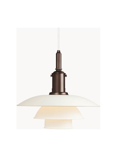 Hanglamp PH 3½-3, Lampenkap: gecoat aluminium, Wit, koper, Ø 33 x H 31 cm