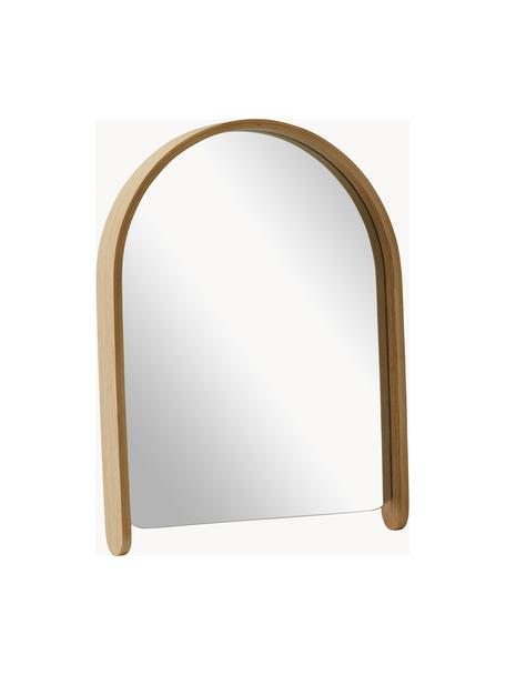 Nástěnné zrcadlo z dubového dřeva Woody, Světlé dřevo, Š 32 cm, V 39 cm